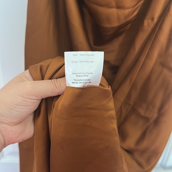 NWT FAME AND PARTNERS Antonia One Shoulder Rust Dress US 22 AU 26 EU 54 - Picture 10 of 10